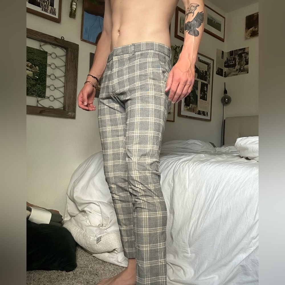 River Island Plaid Dress Pants